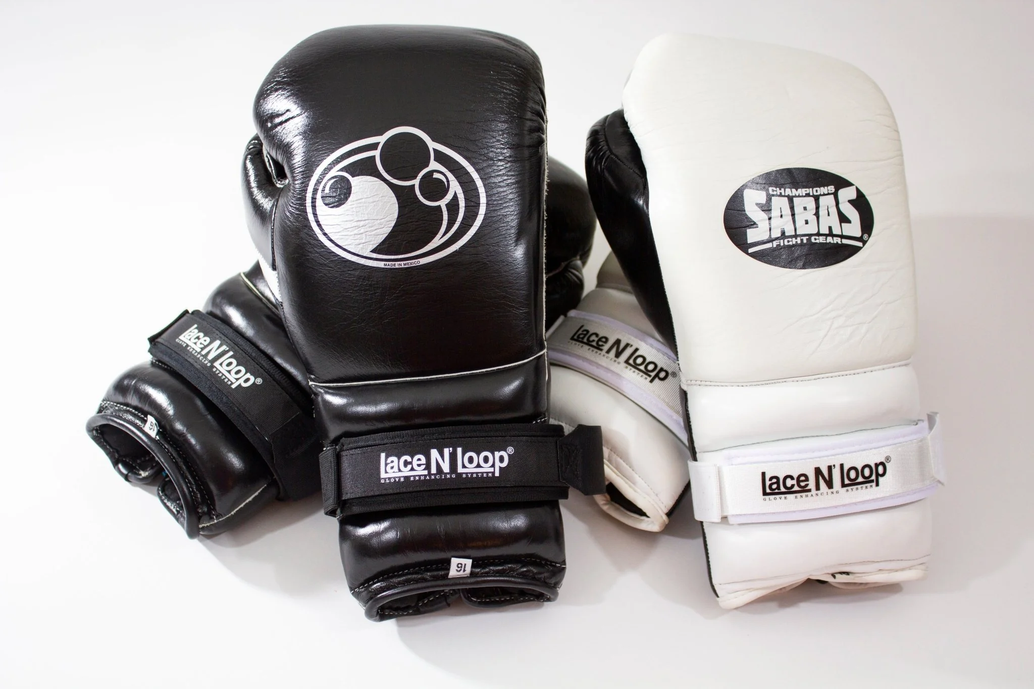 Midnight Black (white logo) Lace N Loop Straps (Pair) - Image 5