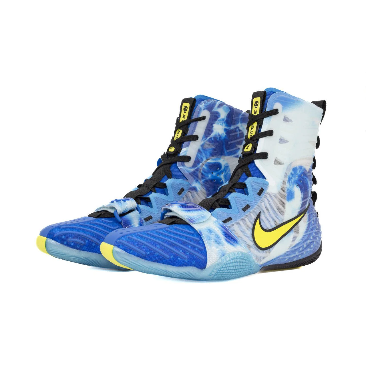 Nike HyperKO 3 SE Boxing Shoes - Photo Blue/Sonic Yellow-Black - Image 5