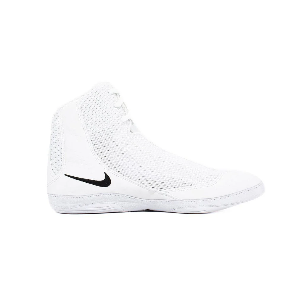 Nike Inflict 4 Wrestling Shoes - White/Black - Image 3