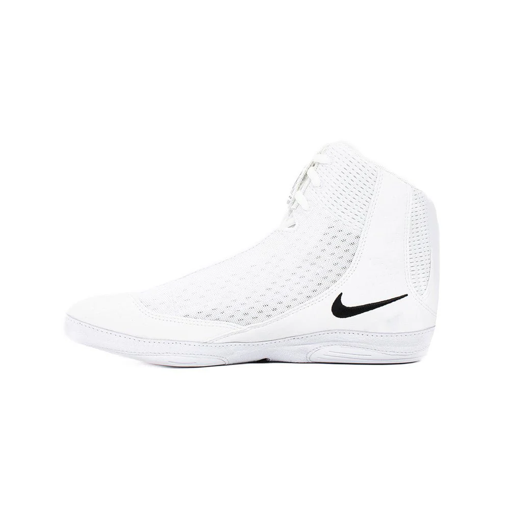 Nike Inflict 4 Wrestling Shoes - White/Black - Image 4