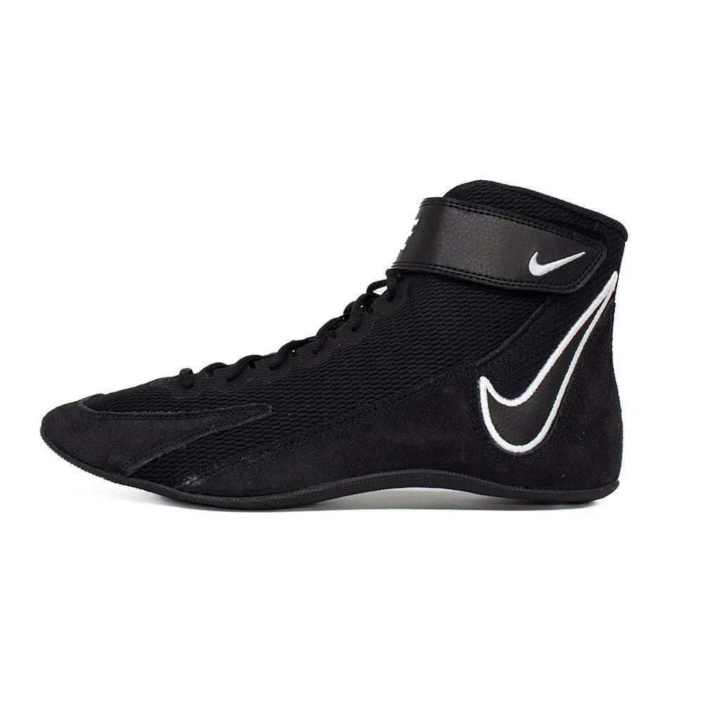 Nike Speedsweep VIII Wrestling Shoes - Black/White-Black/Wolf Grey - Image 2