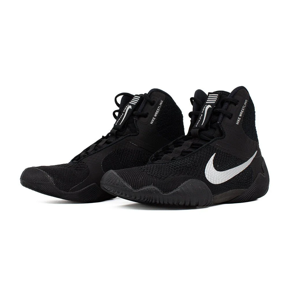Nike Tawa Wrestling Shoes - Black/Metallic Silver - Image 5