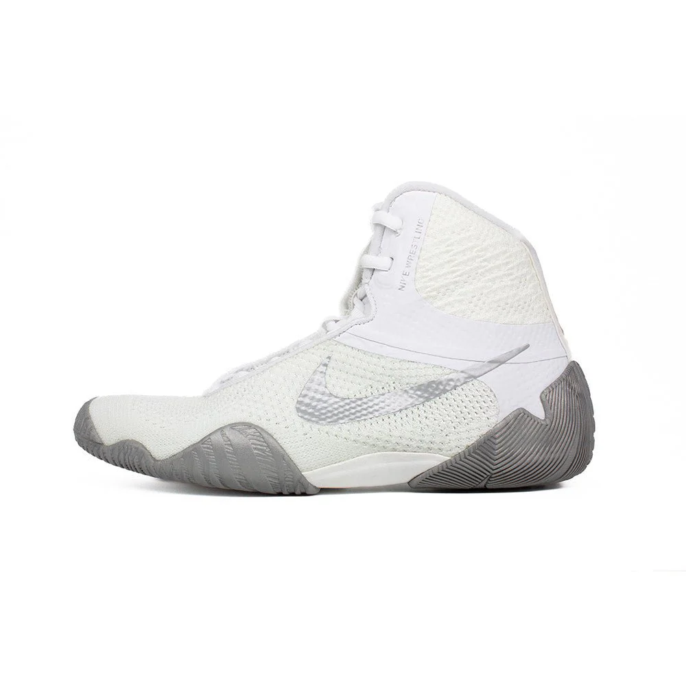 Nike Tawa Wrestling Shoes - White/Metallic Silver - Image 2