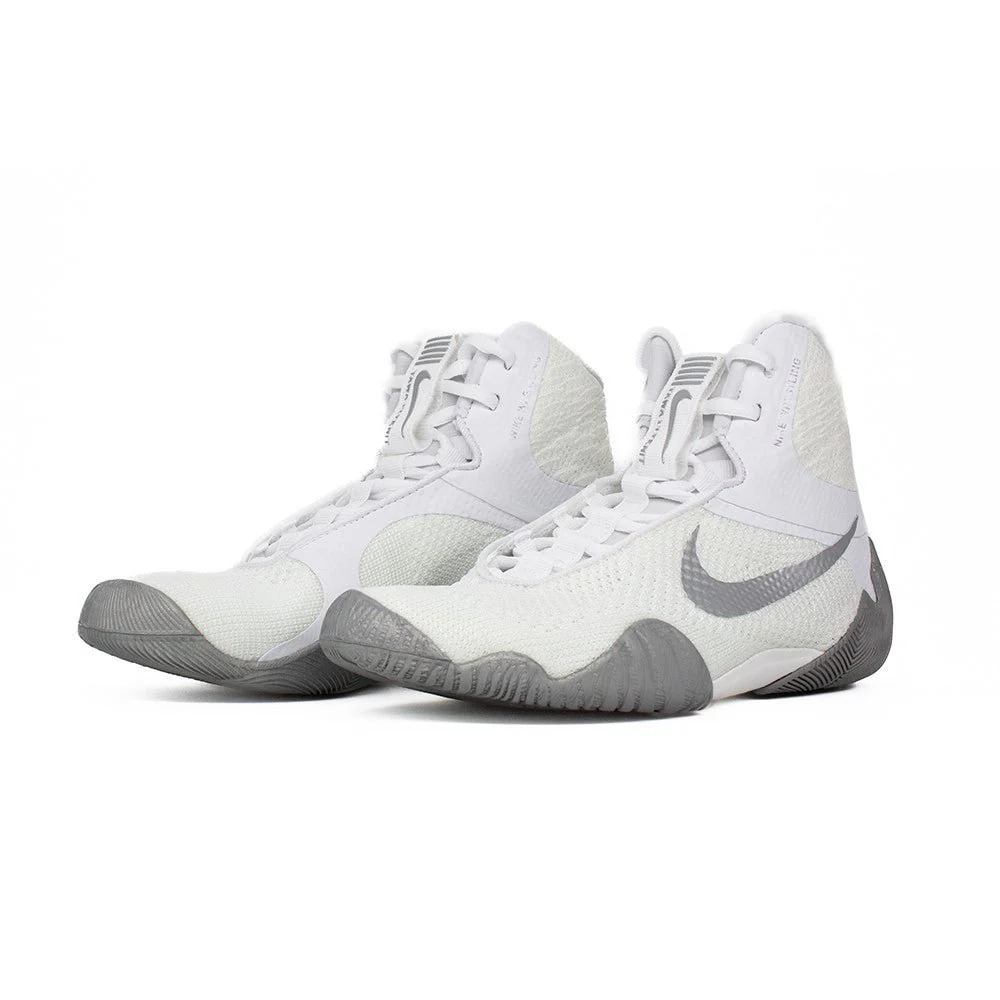 Nike Tawa Wrestling Shoes - White/Metallic Silver - Image 5