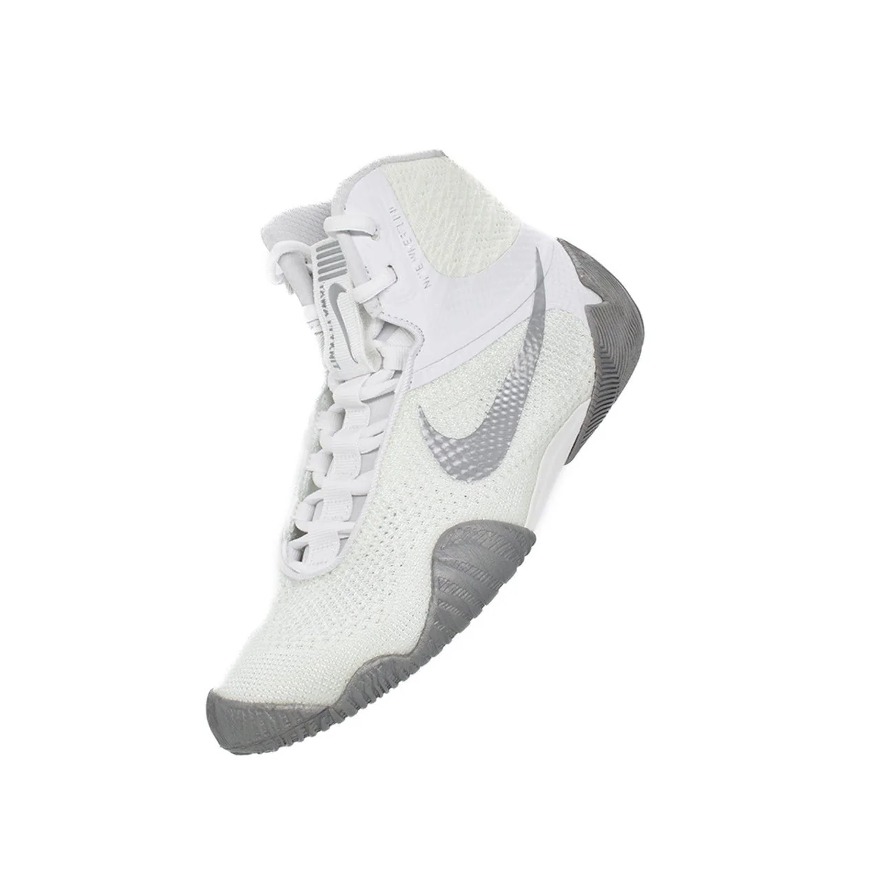 Nike Tawa Wrestling Shoes - White/Metallic Silver - Image 6
