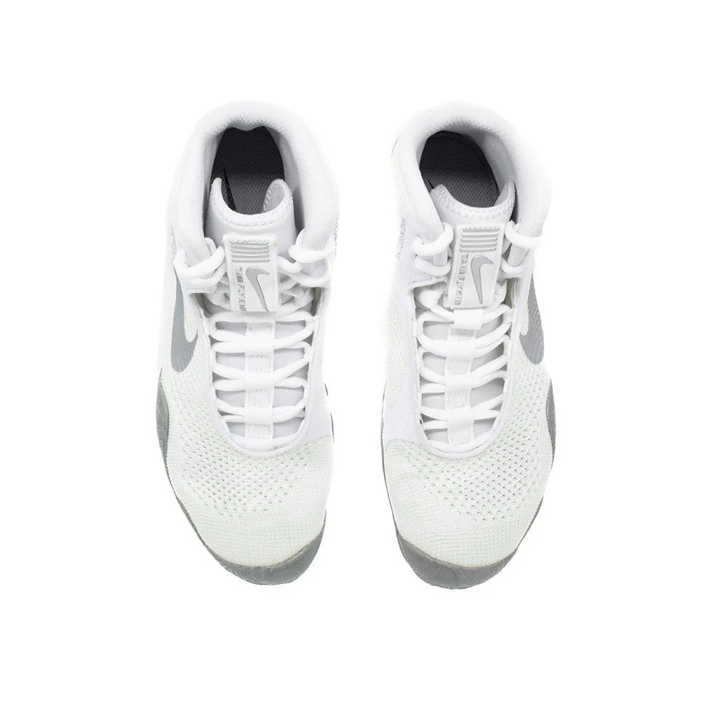 Nike Tawa Wrestling Shoes - White/Metallic Silver - Image 8