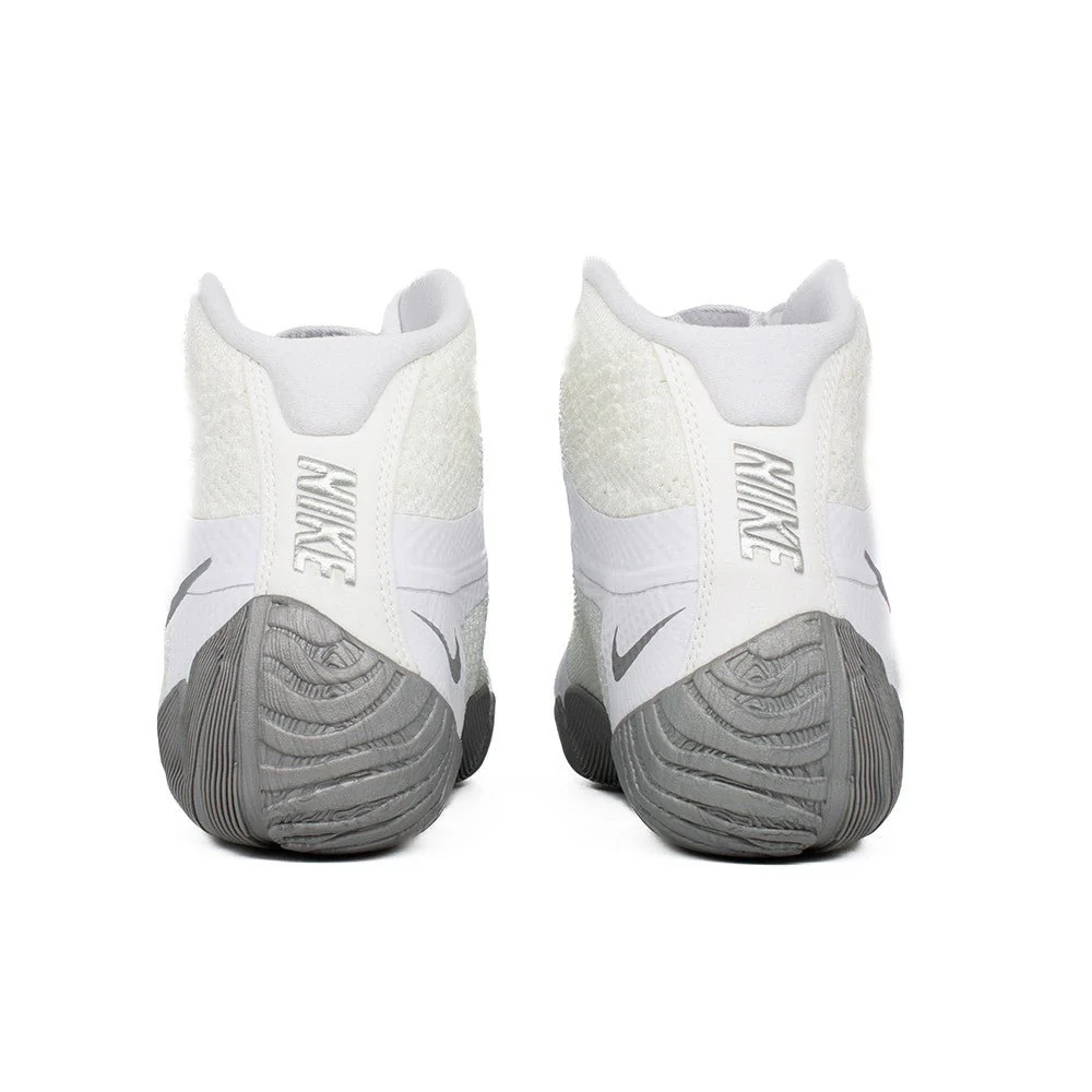 Nike Tawa Wrestling Shoes - White/Metallic Silver - Image 9