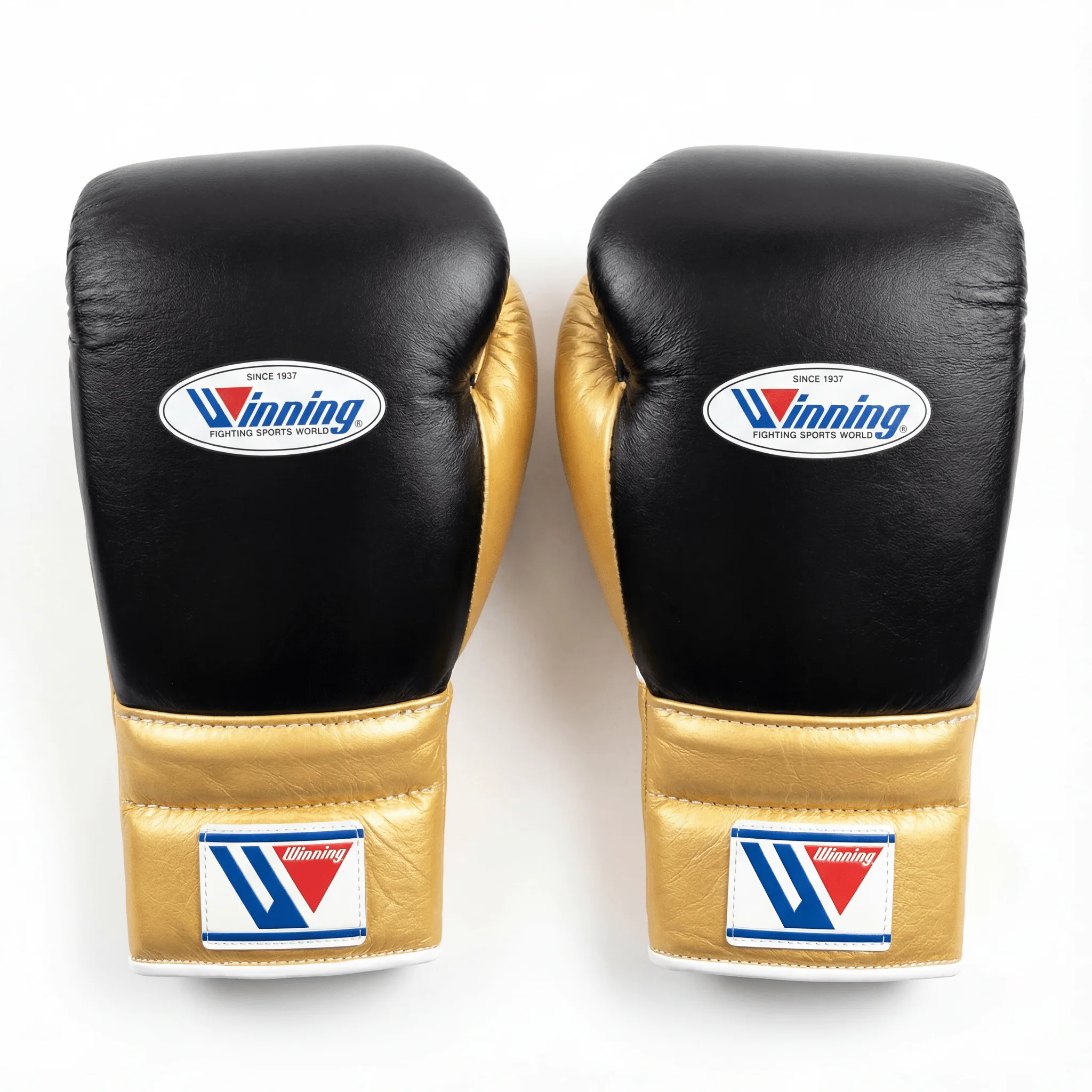 WINNING LACE-UP BOXING GLOVES - BLACK/GOLD - Image 2