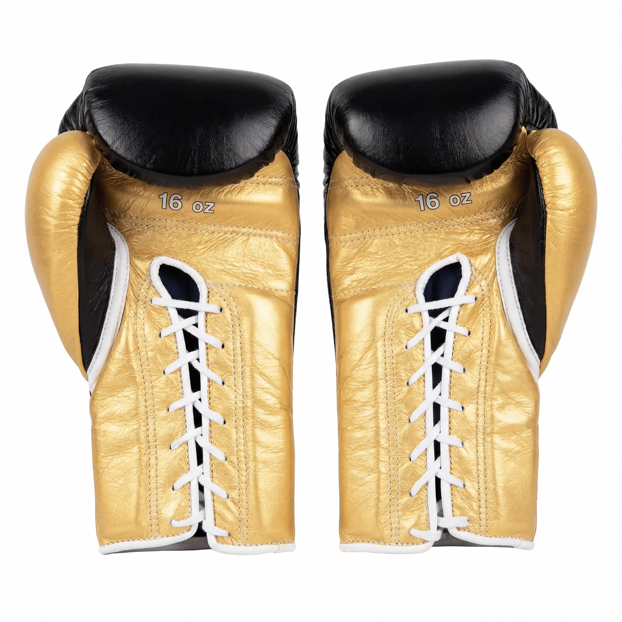 WINNING LACE-UP BOXING GLOVES - BLACK/GOLD - Image 3