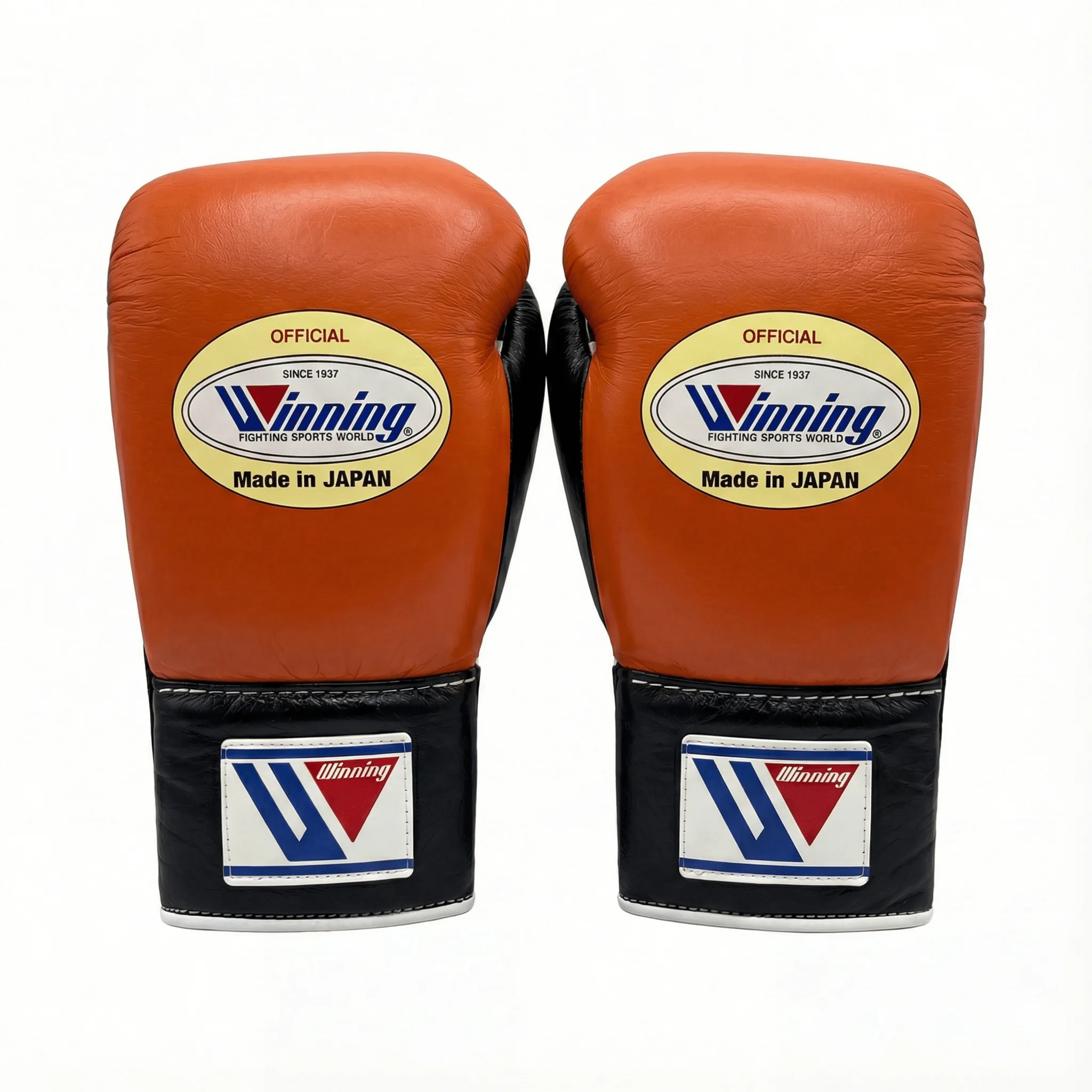 WINNING LACE-UP BOXING GLOVES - ORANGE / BLACK - Image 2
