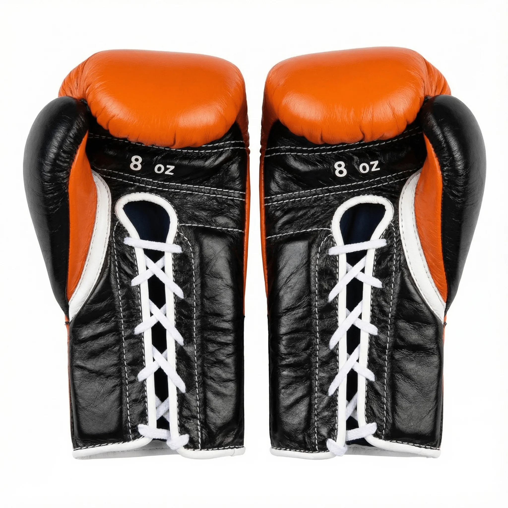 WINNING LACE-UP BOXING GLOVES - ORANGE / BLACK - Image 3
