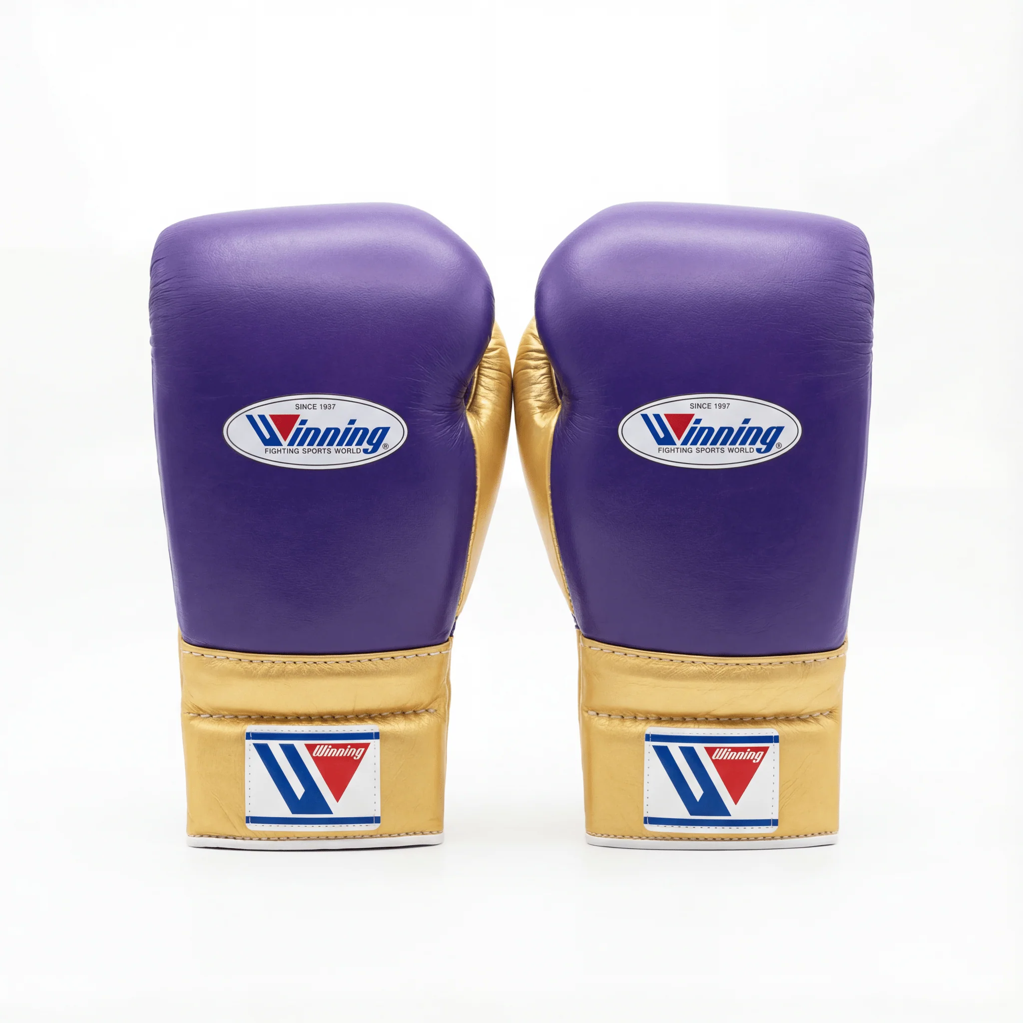 WINNING LACE-UP BOXING GLOVES - PURPLE/GOLD - Image 2
