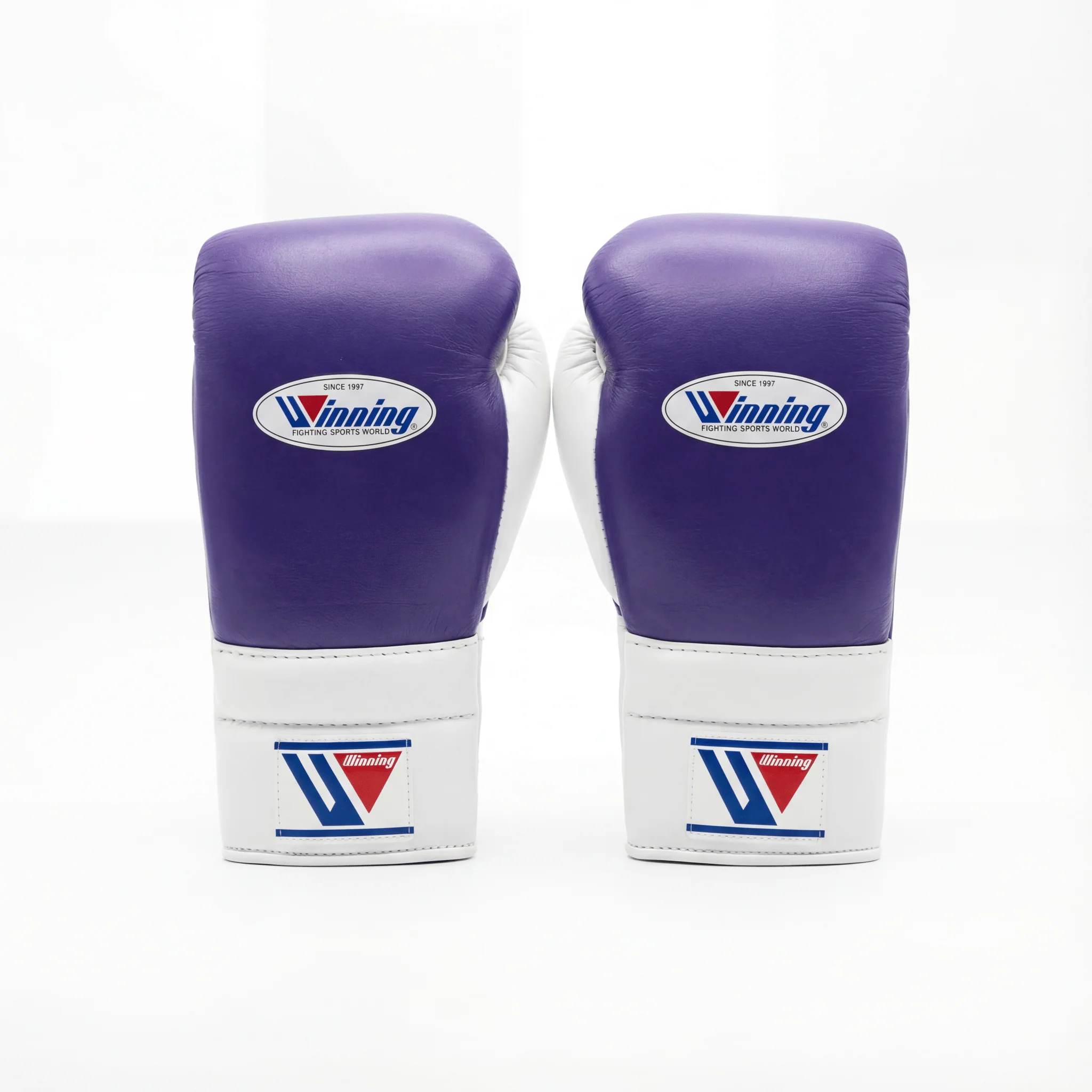 WINNING LACE-UP BOXING GLOVES - PURPLE/WHITE - Image 2