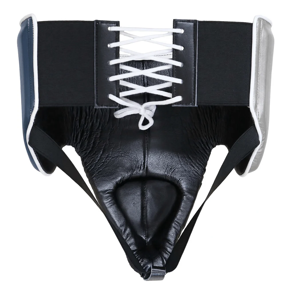 Winning Standard Cut Groin Protector - Dual Tone Silver/Navy Blue - Image 2